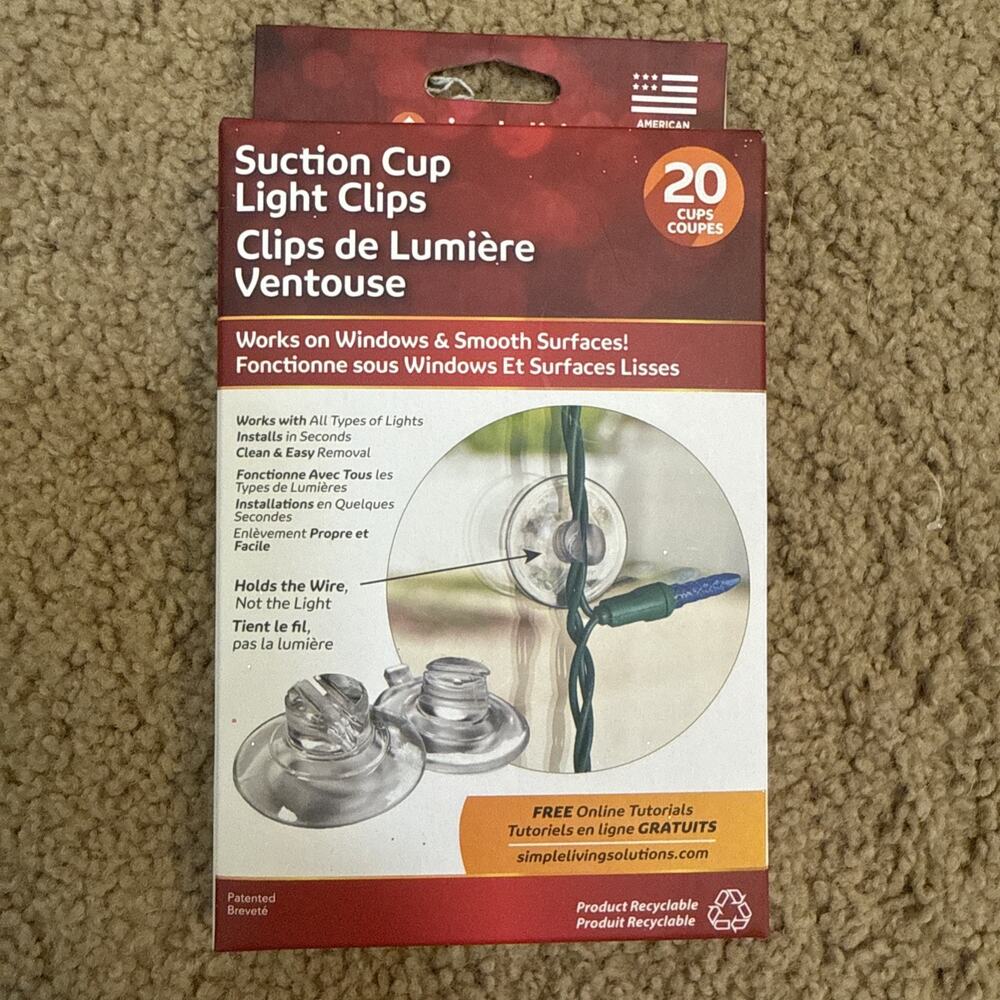 Simple Living Smart Light Suction Cup Light Clips 20 new in box